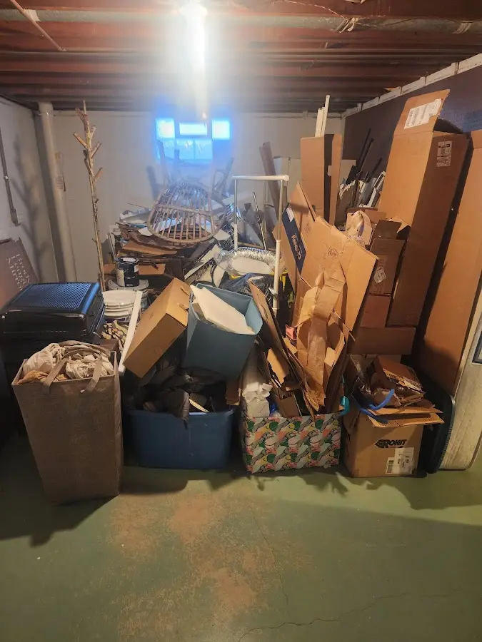 Roll-off dumpster container at job site for 4 Yard Dumpster Rental in Black Forest